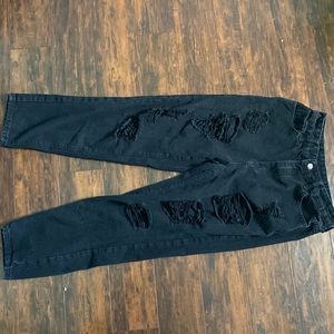 SHEIN black ripped jeans sized M